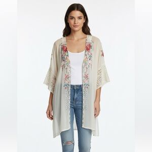 Johnny Was Floral Tight Front Kimono Size S